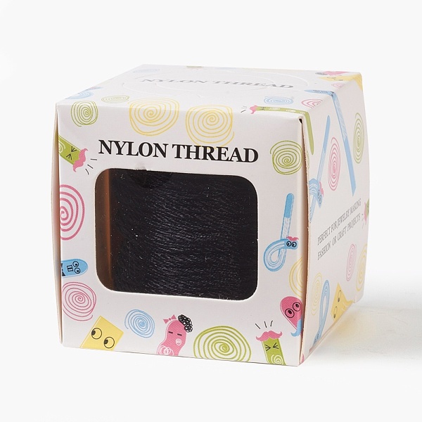 

PandaHall Nylon Thread, Black, 1.0mm, about 49.21 yards(45m)/roll Nylon Black