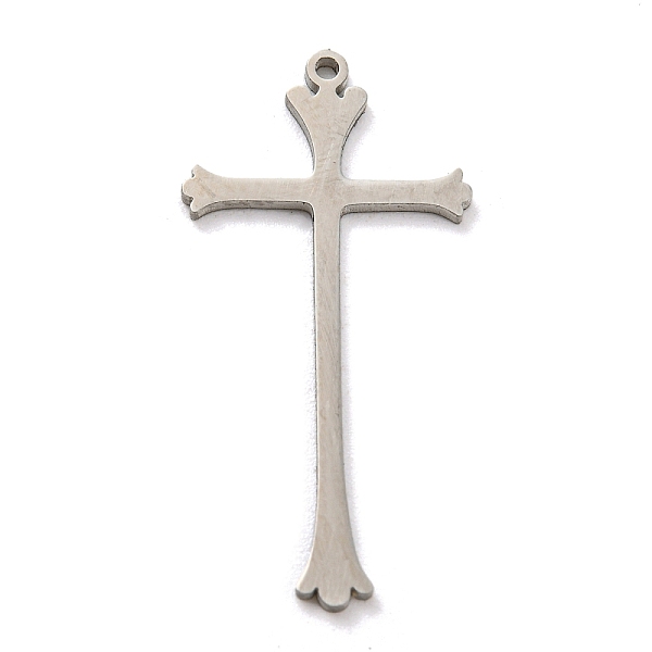 

PandaHall 304 Stainless Steel Pendants, Cross Charm, Religion, Stainless Steel Color, 26x13x1mm, Hole: 0.8mm 304 Stainless Steel Cross