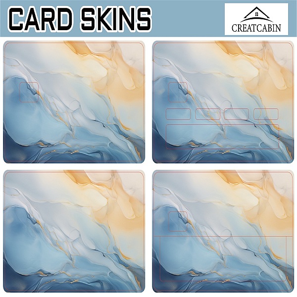 

PandaHall CREATCABIN Marble Card Skin Sticker Quicksand Debit Credit Card Skins Covering Personalizing Bank Card Protecting Decals...