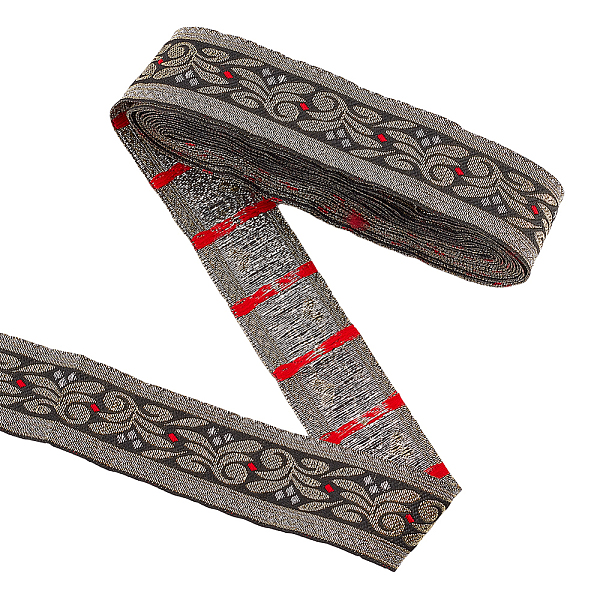 

PandaHall Ethnic Style Embroidery Polyester Ribbons, Floral Pattern, Black, 1-3/8 inch(34mm), about 7.66 Yards(7m)/Roll Polyester Flower...