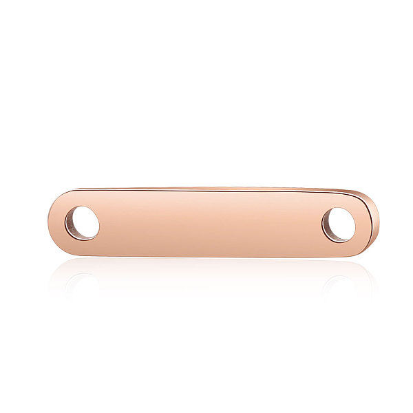 

PandaHall 201 Stainless Steel Links connectors, Oval, Rose Gold, 15x3x1.7mm, Hole: 1.4mm 201 Stainless Steel Oval