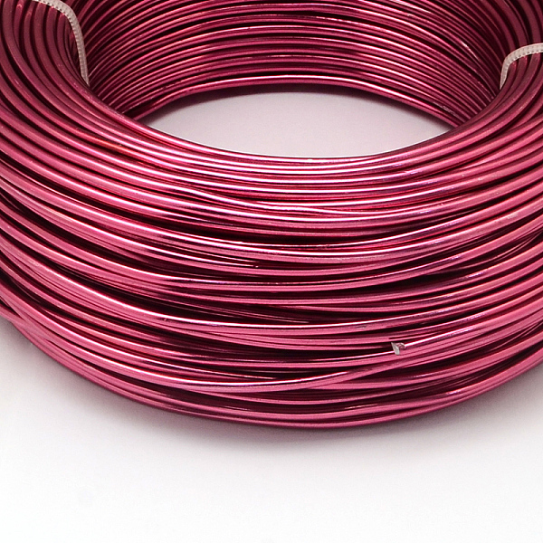 

PandaHall Round Aluminum Wire, Bendable Metal Craft Wire, for DIY Jewelry Craft Making, Cerise, 3 Gauge, 6.0mm, 7m/500g(22.9 Feet/500g)..., Red