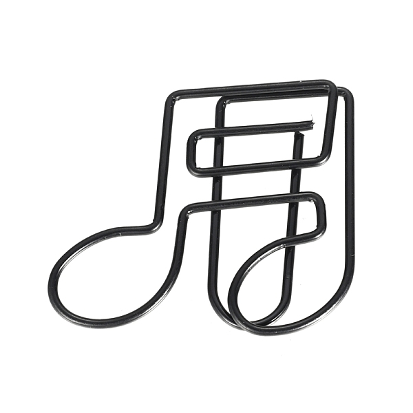 

PandaHall Musical Note Shape Iron Paper Clips, Cute Paper Clips, Funny Bookmark Marking Clips, Black, 36x30.5x2mm Iron Musical Note Black