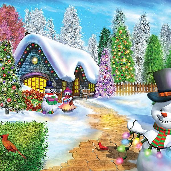 

PandaHall DIY Christmas Theme Rectangle Diamond Painting Kit, Including Resin Rhinestones Bag, Diamond Sticky Pen, Tray Plate and Glue Clay...