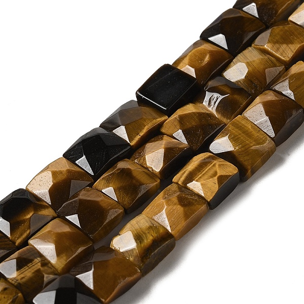 

PandaHall Natural Tiger Eye Beads Strands, Faceted, Square, 9~10.5x9~10.5x5~5.5mm, Hole: 1mm, about 39~42pcs/strand, 14.96~15.35 inch...