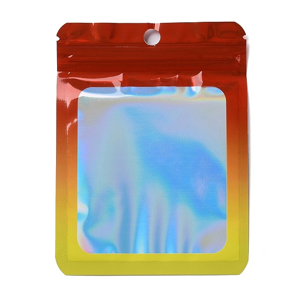 

PandaHall Rectangle Laser PVC Zip Lock Bags, Resealable Packaging Bags, Self Seal Bag, Red, 12x9x0.15cm, Unilateral Thickness: 2.5 Mil...