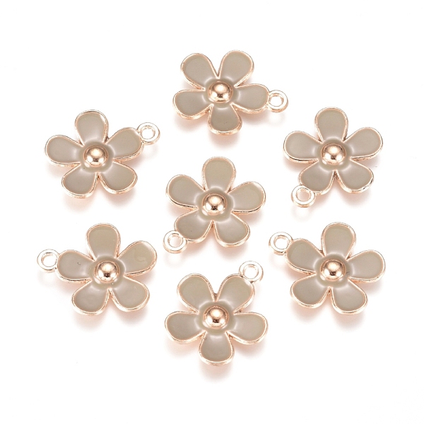 

PandaHall Alloy Enamel Pendants, Flower, Golden, Gray, 20.5x18x3mm, Hole: 1.8mm Alloy+Enamel Flower Gray