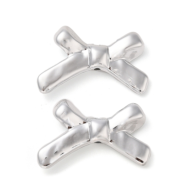

PandaHall CCB Plastic Beads, Bowknot, Platinum, 20.5x32.5x6mm, Hole: 2mm Plastic Bowknot