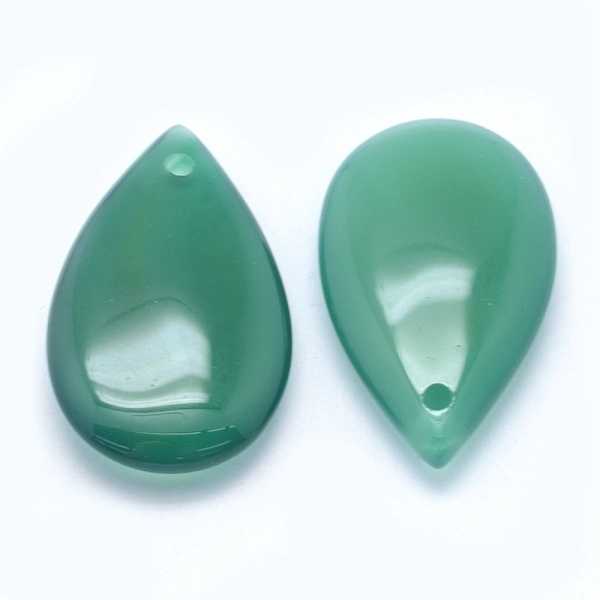 

PandaHall Natural Agate Pendants, teardrop, Dyed & Heated, 33.5x18x6mm, Hole: 2mm Natural Agate Teardrop