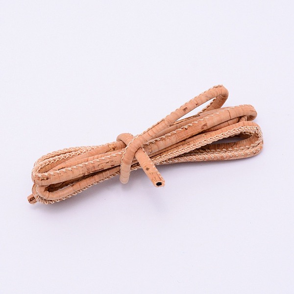

PandaHall Polyester Cord, Bark Pattern, Dark Salmon, 3x1.5mm, 1m/roll Polyester