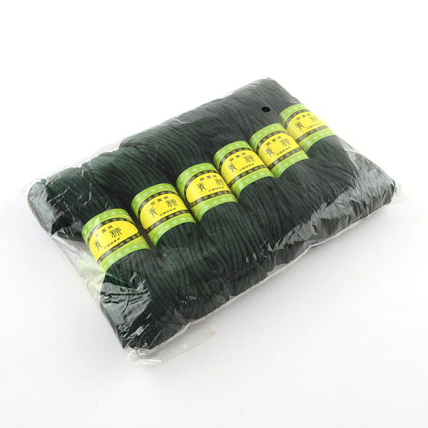 

PandaHall Polyester Rattail Satin Cord, for Chinese Knotting, Jewelry Making, Dark Green, 2mm, about 21.87 yards(20m)/bundle, 6bundles/bag...