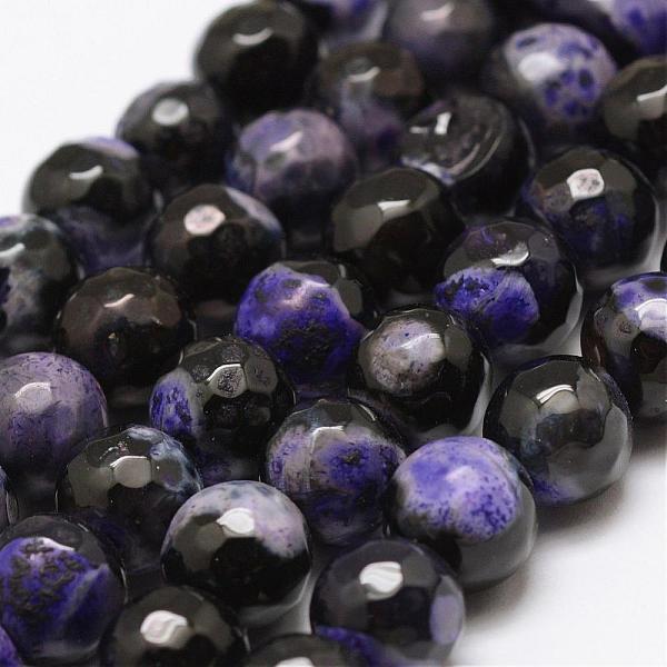 

PandaHall Faceted Natural Fire Crackle Agate Beads Strands, Round, Dyed & Heated, Purple, 8mm, Hole: 1mm, about 47pcs/strand, 14 inch...