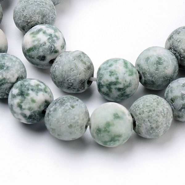 Natural Qinghai Jade Round Bead Strands