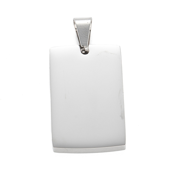 

PandaHall 304 Stainless Steel Pendants, Stamping Blank Tag, Manual Polishing, Rectangle, Stainless Steel Color, 30x19x3mm, Hole: 4.5x8mm 304...