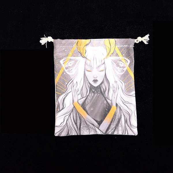 

PandaHall Tarot Card Storage Bag, Cloth Drawstring Bags, for Witchcraft Wiccan Altar Supplies, Rectangle, Feather, 160~165x135mm Cloth...