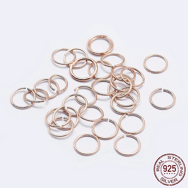 

PandaHall 925 Sterling Silver Open Jump Rings, Round Rings, Rose Gold, 24 Gauge, 4x0.5mm, Inner Diameter: 2.5mm, about 446pcs/10g Sterling...