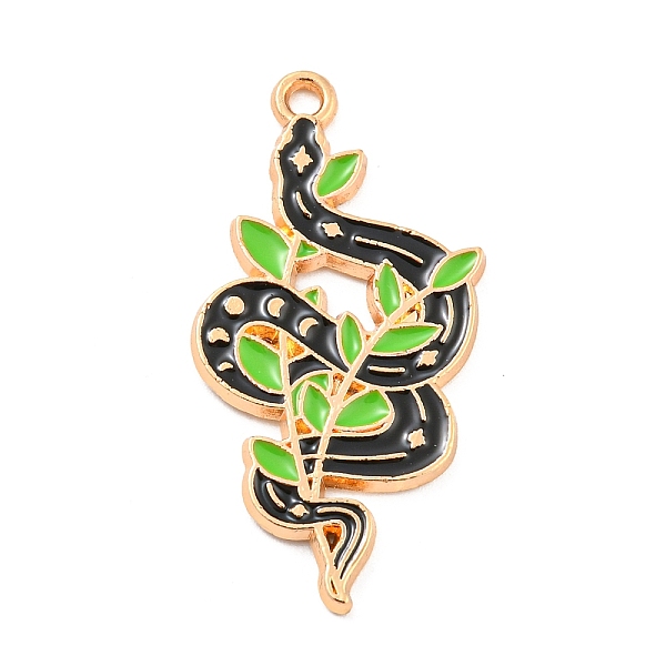 

PandaHall Alloy Enamel Pendants, Golden, Snake with Branch, 34x18x1.5mm, Hole: 1.6mm Alloy+Enamel Snake