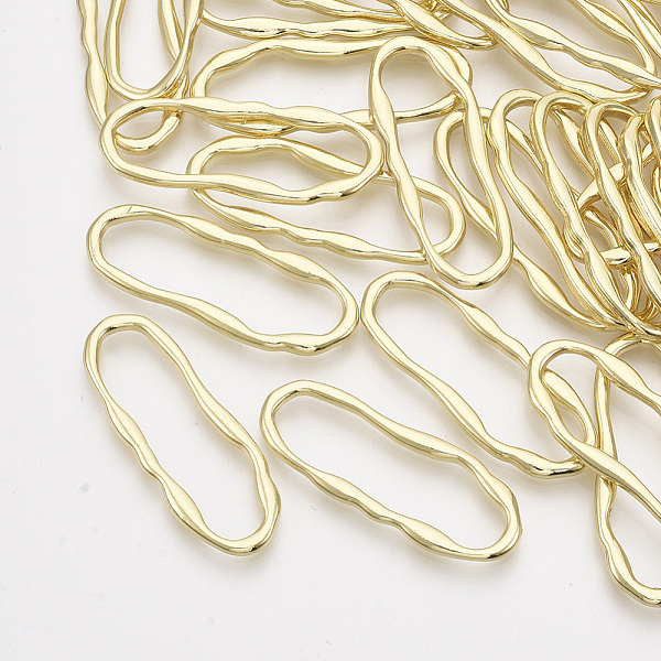 

PandaHall Alloy Linking Rings, Oval, Light Gold, 35x13x2mm, Inner Diameter: 30.5x7.5mm Alloy Oval