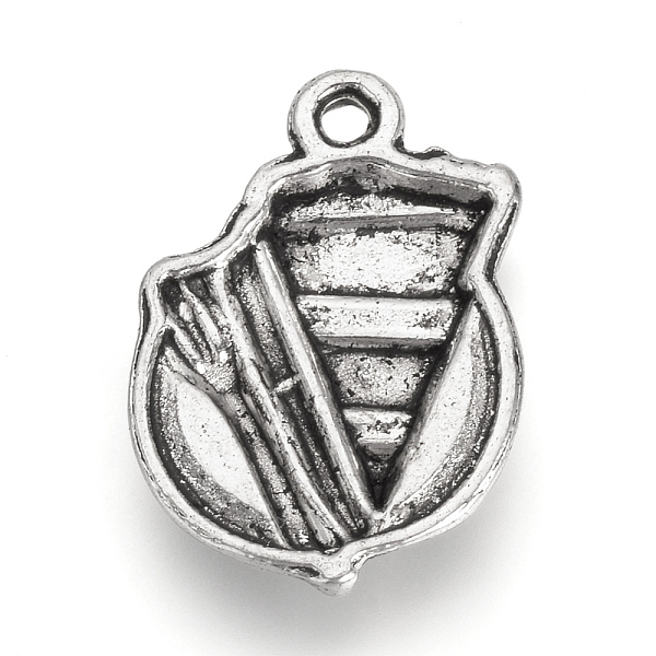 

PandaHall Tibetan Style Alloy Pendants, Dinner Plate, Cadmium Free & Lead , Antique Silver, 21x14.5x3mm, Hole: 2mm, about 540pcs/1000g Alloy...