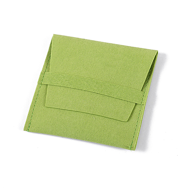 Pochettes D'enveloppe De Bijoux En Microfibre Avec Couvercle Rabattable