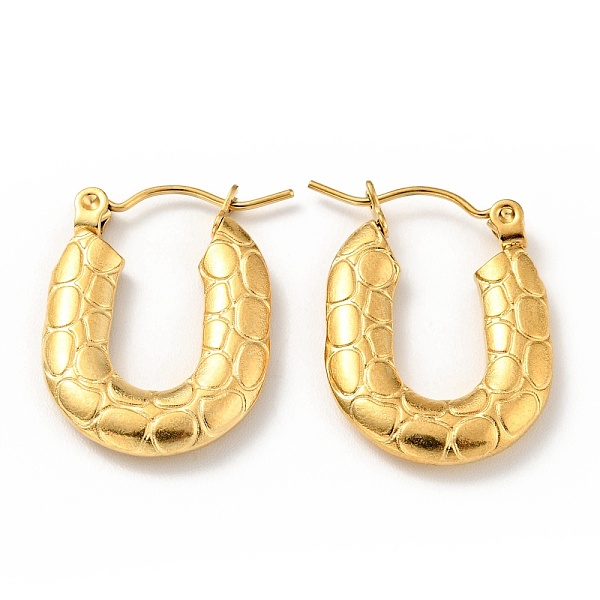 

PandaHall Ion Plating(IP) 304 Stainless Steel Rectangle Chunky Hoop Earrings for Women, Golden, 22x17x3mm, Pin: 0.8mm 304 Stainless Steel...