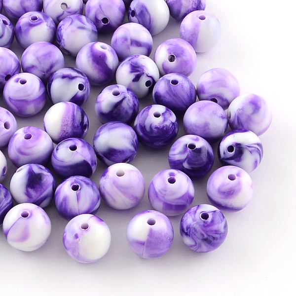 

PandaHall Opaque Acrylic Beads, Round, Blue Violet, 14mm, Hole: 2mm, about 170pcs/500g Acrylic Round Purple