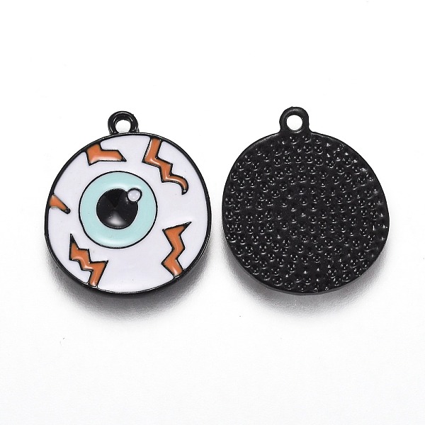 

PandaHall Halloween Theme Alloy Enamel Pendants, Eye, Electrophoresis Black, 20x17.5x1.5mm, Hole: 1.6mm Alloy+Enamel Eye