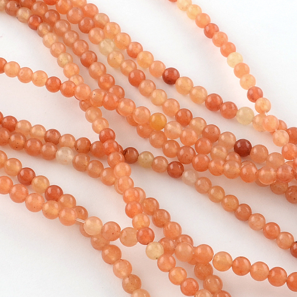 

PandaHall Natural Red Aventurine Round Beads Strands, 8.5mm, Hole: 1.2mm, about 47pcs/strand, 15.5 inch Red Aventurine Round