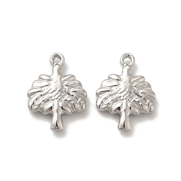 

PandaHall 201 Stainless Steel Pendants, Tree Charm, Stainless Steel Color, 17x12.5x3mm, Hole: 1.5mm 201 Stainless Steel Tree