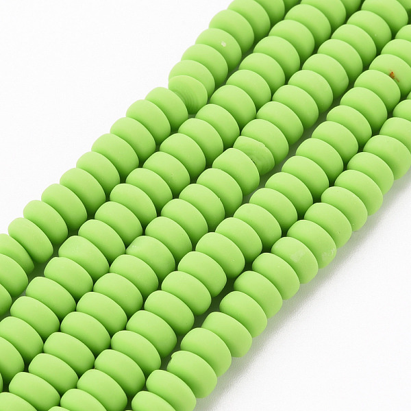 

PandaHall Handmade Polymer Clay Beads Strands, for DIY Jewelry Crafts Supplies, Flat Round, Light Green, 6~7x3mm, Hole: 1.5mm, about...