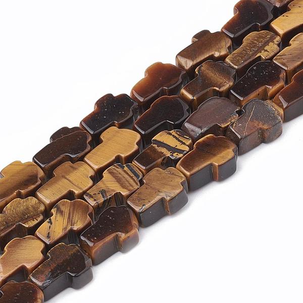 

PandaHall Natural Tiger Eye Bead Strands, Cross, 12~12.5x8~8.5x4mm, Hole: 1.5mm, about 33pcs/strand, 16.1 inch Tiger Eye Cross Gold