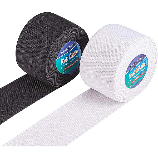 

PandaHall BENECREAT 10 Meters/11 Yards 50mm Wide Heavy Stretch Elastic Band High Elasticity Knit for Sewing Craft Project (5 Meters/Roll..., Multicolor