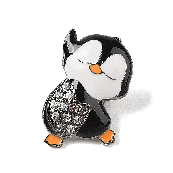 

PandaHall Zinc Alloy Rhinestone Brooches, Enamel Pins, Penguin, Black, 29.5x22x5mm Alloy+Rhinestone Penguin Black