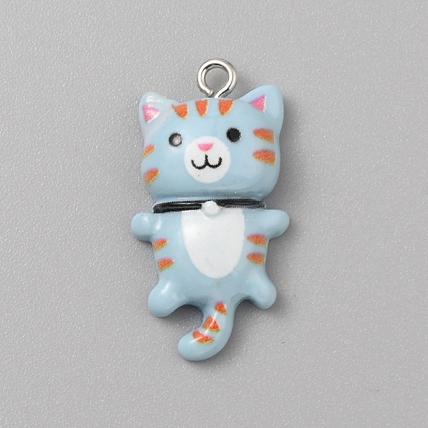 不透明樹脂猫ペンダント
