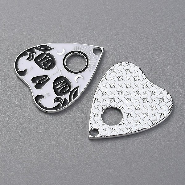 

PandaHall Alloy Enamel Pendants, Platinum, Heart Charm, Skull Pattern, 26x22x1mm, Hole: 2mm Alloy+Enamel Skull Black