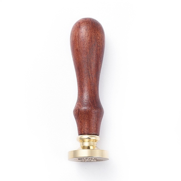 

PandaHall DIY Scrapbook, Brass Wax Seal Stamp and Wood Handle Sets, Mushroom, Golden, 8.9x2.5cm, Stamps: 25x14.5mm Brass