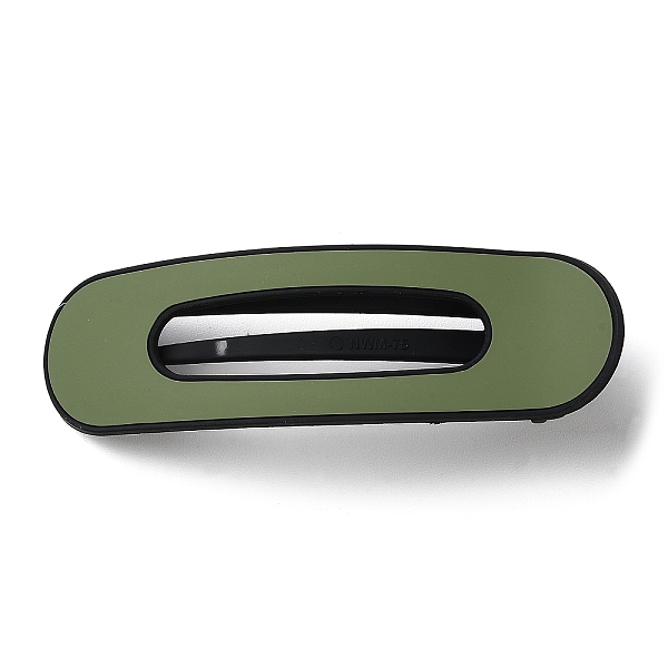

PandaHall PC Alligator Hair Clips for Women Girls, Oval, Dark Olive Green, 33x107x28mm Plastic Oval
