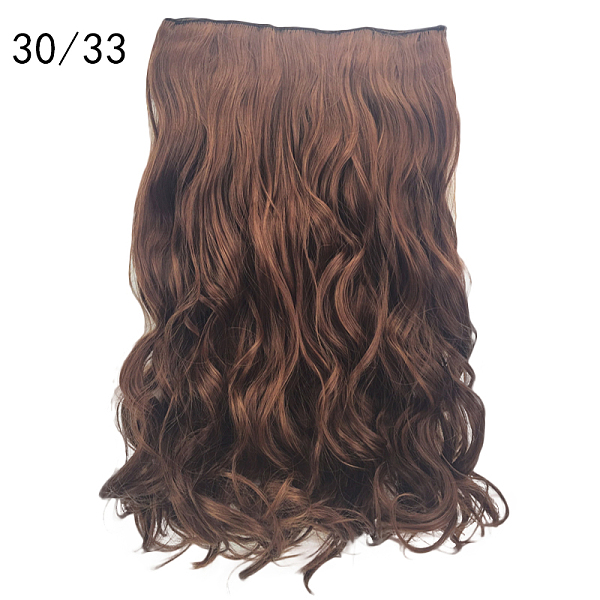 PandaHall 3/4 Full Head Curly Wavy Clips, Synthetic Hair Extensions Hairpieces for Women, Heat Resistant High Temperature Fiber, Long &...