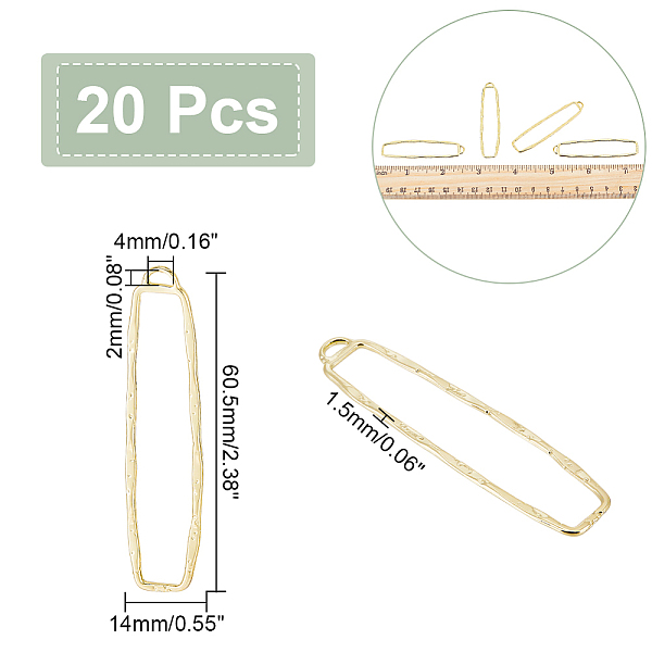 Chgcraft 20pcs Legierung Offene Lünette Große Anhänger