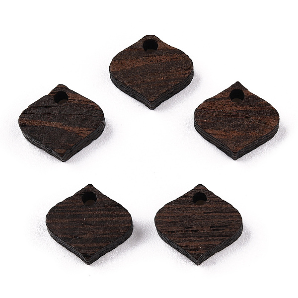 

PandaHall Natural Wenge Wood Rhombus Charms, Undyed, Coconut Brown, 11.5x12.5x3.5mm, Hole: 1.8mm Wood Rhombus