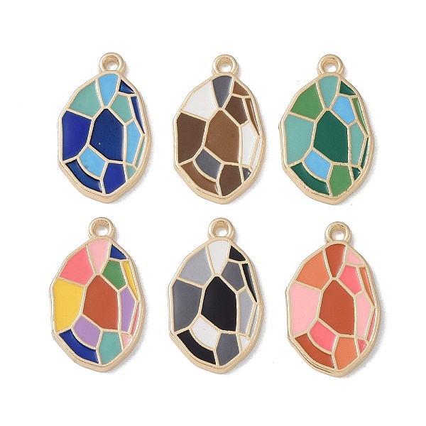 

PandaHall Rack Plating Alloy Enamel Pendants, Irregular Oval Charm, Cadmium Free & Nickel Free & Lead Free, Mixed Color, 29x17x2mm, Hole..., Multicolor