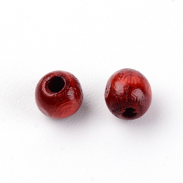 

PandaHall Walnutwood Beads, Round, Dark Red, 6.5x6mm, Hole: 2mm Wood Round