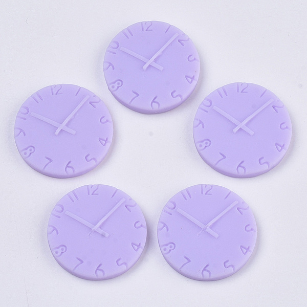 

PandaHall Opaque Resin Cabochons, Clock, Lilac, 25.5x4.5mm Resin Clock Purple