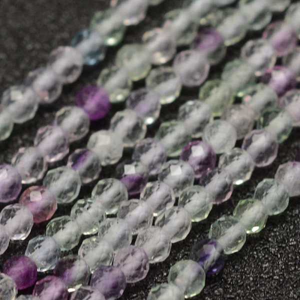 

PandaHall Natural Fluorite Beads Strands, Faceted, Round, 2mm, Hole: 0.5mm, about 178pcs/strand, 15.3 inch(39cm) Fluorite Round