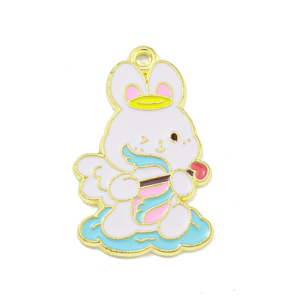 

PandaHall Valentine's Day Alloy Enamel Pendants, Golden, Rabbit Charm, Arrow, 28x17x1mm, Hole: 1.6mm Alloy+Enamel Arrow