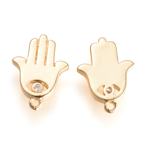 

PandaHall Brass Cubic Zirconia Pendants, Palm, Golden, 16x11.5x1.5mm, Hole: 1mm Brass+Cubic Zirconia Palm