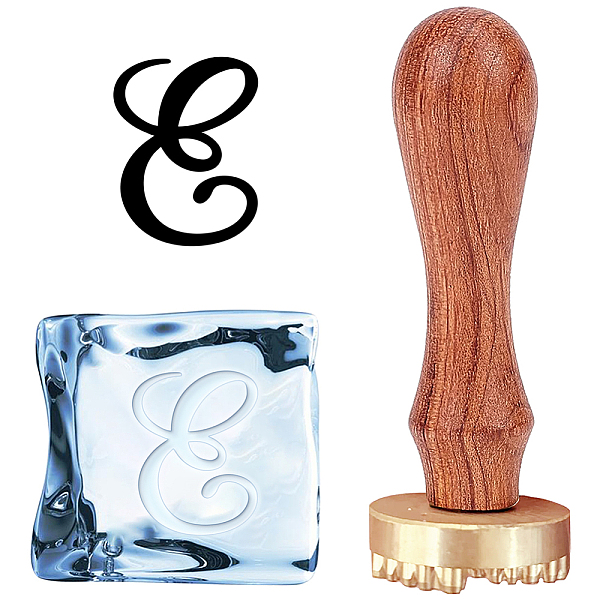 

PandaHall CRASPIRE E Ice Stamp Letter Ice Cube Stamp Ice Branding Stamp with Removable Brass Head & Wood Handle Vintage Ice Stamp for Ice...