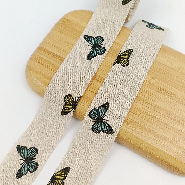 

PandaHall 40M Cotton Linen Printed Ribbons, Garment Accessories, Flat, Butterfly, 1-5/8 inch(40mm), about 43.74 Yards(40m)/Roll Cotton...