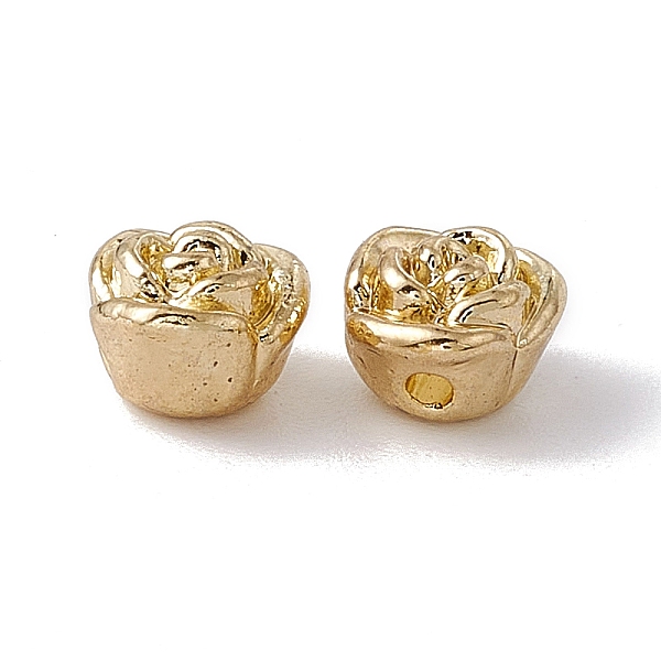 

PandaHall Alloy Beads, Rose, Light Gold, 6.5x5mm, Hole: 1.2mm Alloy Flower