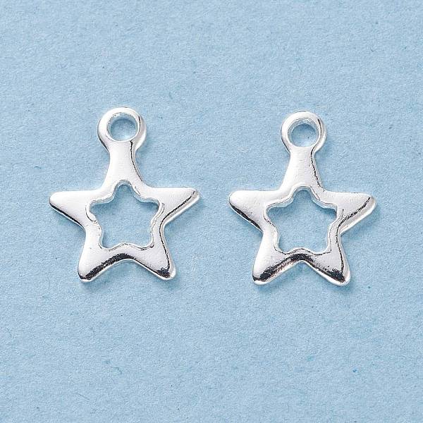 

PandaHall 201 Stainless Steel Charms, Star, Silver, 10.5x9x0.8mm, Hole: 1mm 201 Stainless Steel Star